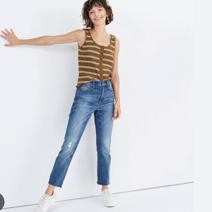Madewell The High-Rise Slim Boyjean in Dover Wash: Raw-Hemmed Edition 29